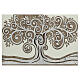 Tree of Life, wooden picture with silver bilaminate leaves, Valenti, 20.5x31.5 in s1