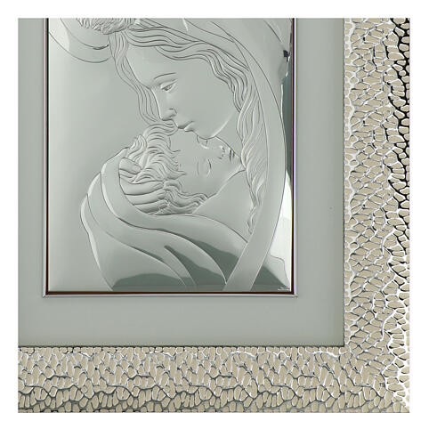 Picture of the Holy Family with frame, silver bilaminate, Valenti, 28x18.5 in 4