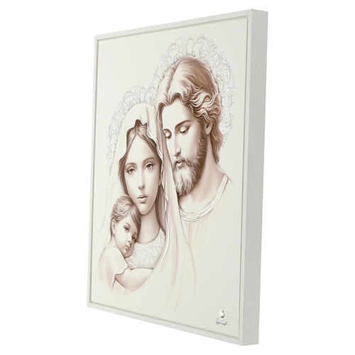 Holy Family picture white wood and silver, Valenti 45x40 cm picture 3