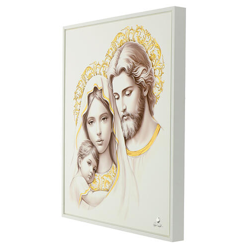 Quadro Sacra Famiglia foglia oro stile moderno Valenti 45x40 cm 3