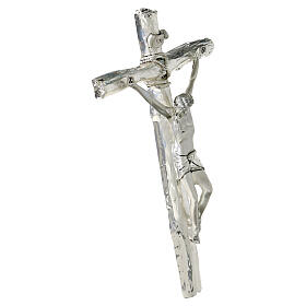 Resin crucifix with silver bath, Valenti, 9 in