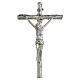 Crocifisso resina bagno argento Valenti 23 cm s1
