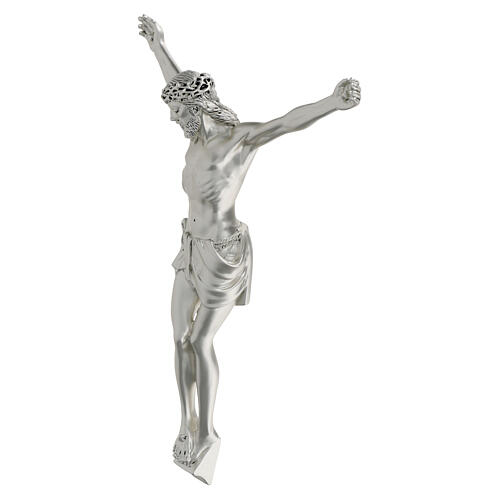 Cuerpo de Cristo crucifijo resina plata Valenti 20 cm 2