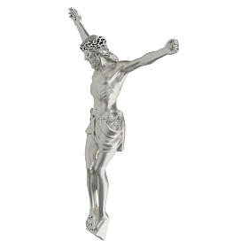 Corpo di Cristo crocifisso resina finitura argento Valenti 20 cm