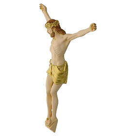 Crucified Jesus, painted resin, Valenti Argenti, 8 in