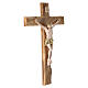 Crucifix olivier corps peint Valenti 25 cm s5
