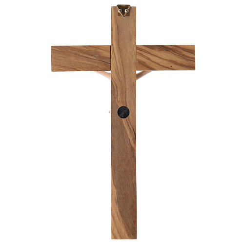 Olive wood crucifix hand-painted by Valenti, 25 cm 6