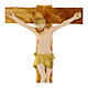 Olivewood crucifix, painted resin body, Valenti, 20 in s2