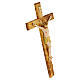 Olive Wood Crucifix Resin Painted by Valenti, 50 cm s4