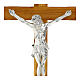 Silvery resin Christ on olivewood cross, Valenti, 25x14 in s2