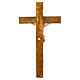Olive Wood Crucifix with Gold-Painted Resin Body by Valenti 65x35 cm s5