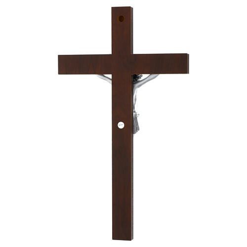 Wooden cross with resin body of Christ, bronze finish, 10 in, Valenti 4