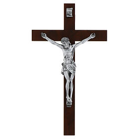 Crucifijo Jesús resina bronceada 25 cm cruz madera Valenti