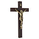 Crucifijo Jesús resina bronceada 25 cm cruz madera Valenti s5