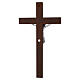 Crucifix Jésus résine effet bronze 25 cm croix bois Valenti s4