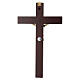 Crucifixo Jesus resina efeito bronze 25 cm cruz madeira Valenti s6