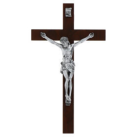Wooden cross with bronzed resin Christ, 35x20 cm by Valenti Argenti