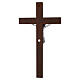 Cristo scultura argento opaco croce legno Valenti 35 cm s4