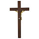 Crucifijo madera oscura Cristo bronceada Valenti 50 cm s5