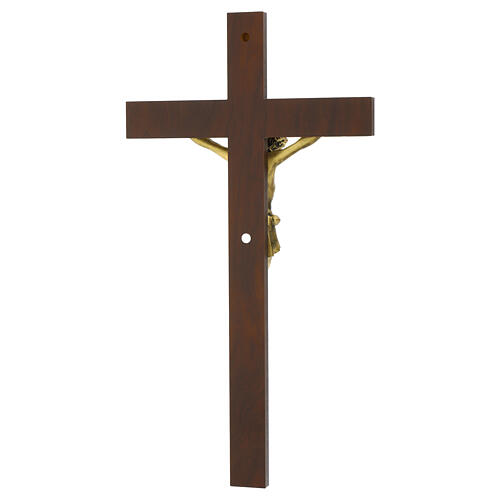 Crucifixo madeira escura Cristo efeito bronze Valenti 50 cm 5