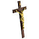 Crucifixo madeira escura Cristo efeito bronze Valenti 50 cm s4