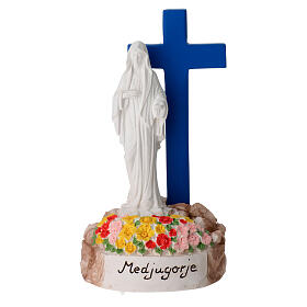 Virgen de Medjugorje resina coloreada Valenti 14x8 cm
