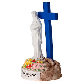 Virgen de Medjugorje resina coloreada Valenti 14x8 cm