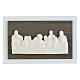 Quadretto Ultima Cena resina bianca legno Valenti Argenti 10x15 cm s1