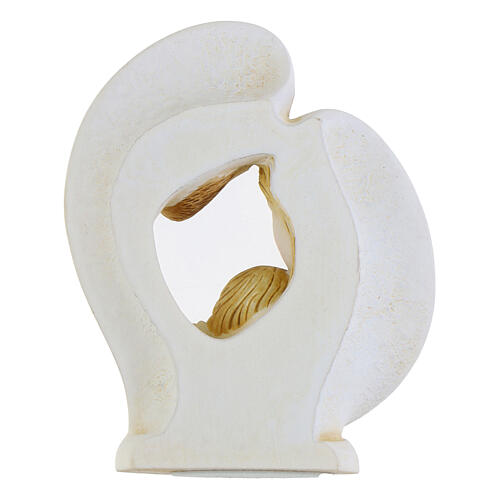 Sacra Famiglia statua stilizzata resina dipinta Valenti 10x9 cm 2