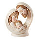 Sacra Famiglia statua stilizzata resina dipinta Valenti 10x9 cm s1