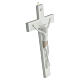 Crucifix of modern style, white and dove-coloured resin, Valenti, 12 in s3