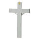 Crucifixo resina branca cinza-acastanhada estilo moderno Valenti 30 cm s4