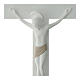 Stylised crucifix of white and dove-coloured resin by Valenti, 18x12 in s2