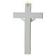 Stylised crucifix of white and dove-coloured resin by Valenti, 18x12 in s5