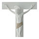 Modern cross with stylised Jesus, white resin, Valenti, 20 in s2