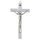 Resin Wall Cross with Shiny Silver Body, Valenti Argenti 23 cm s1