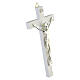 Resin Wall Cross with Shiny Silver Body, Valenti Argenti 23 cm s2