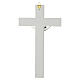 Crucifix of white resin with polished silver body, Valenti, 12 in s4