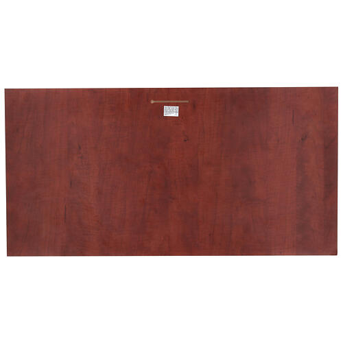 Colourful bilaminate Last Supper bas-relief, 36x18 in 5