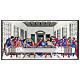 Colourful bilaminate Last Supper bas-relief, 36x18 in s1