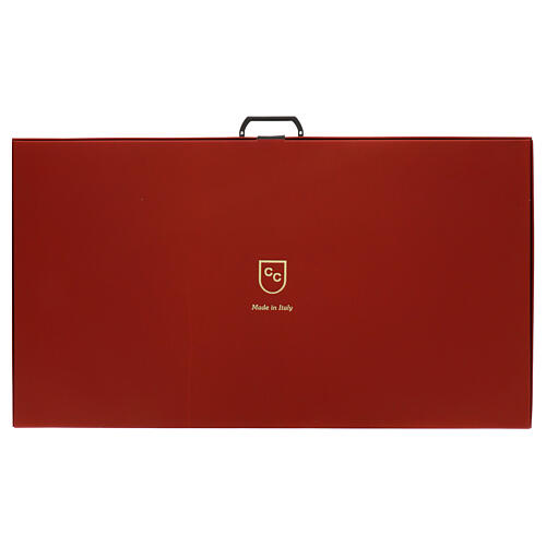 Bas-relief bilaminé argent Cène 90x45 cm 7