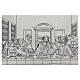 Last Supper bas-relief in silver bilaminate, 90x45 cm s2