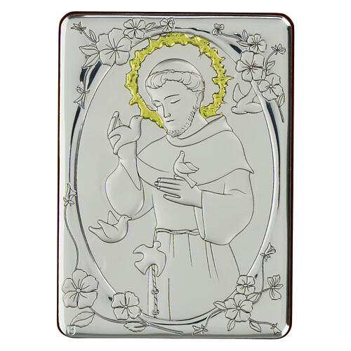 Silver bilaminate picture of Saint Francis of Assisi 1