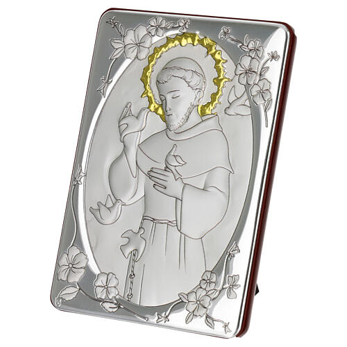 Silver bilaminate picture of Saint Francis of Assisi 2