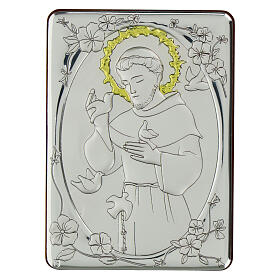 Colored St. Francis of Assisi Picture Panel Bilaminate, 14X10 cm