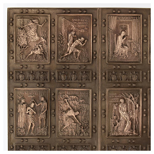 Heilige Pforte aus gegossenem Bronze San Pietro Basilika 35x19 cm 2