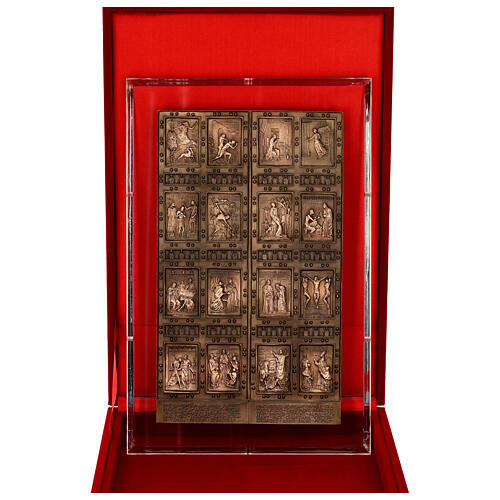 Heilige Pforte aus gegossenem Bronze San Pietro Basilika 35x19 cm 3