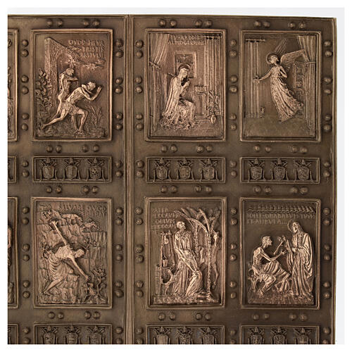 Holy Door of St. Peter's Basilica, cast bronze, 14x8 in 5