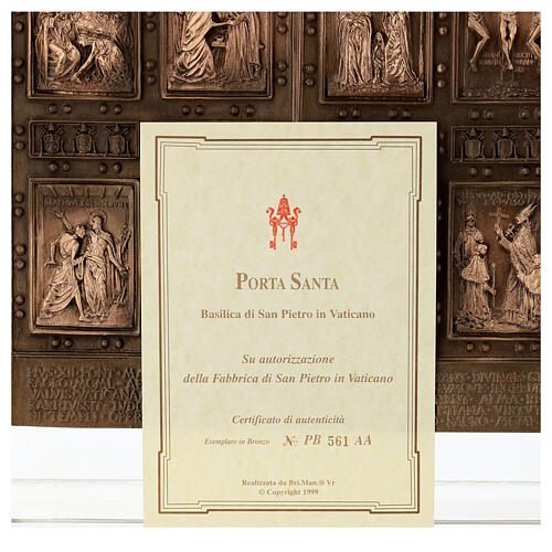 Porta Santa bronzo fuso basilica di San Pietro 35x20 cm 4