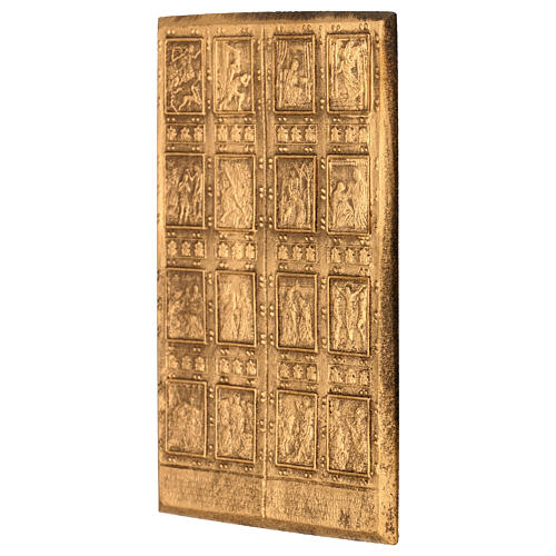 St. Peter's Holy Door, 5x3 in, bronze-finished resin 3